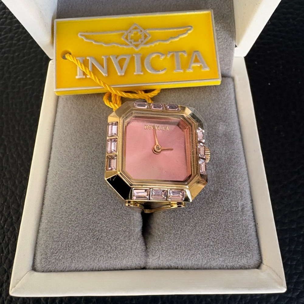 Invicta Mini Angel Women's Ring Watch - 21.5mm, Gold (49586) - Picture 4 of 5